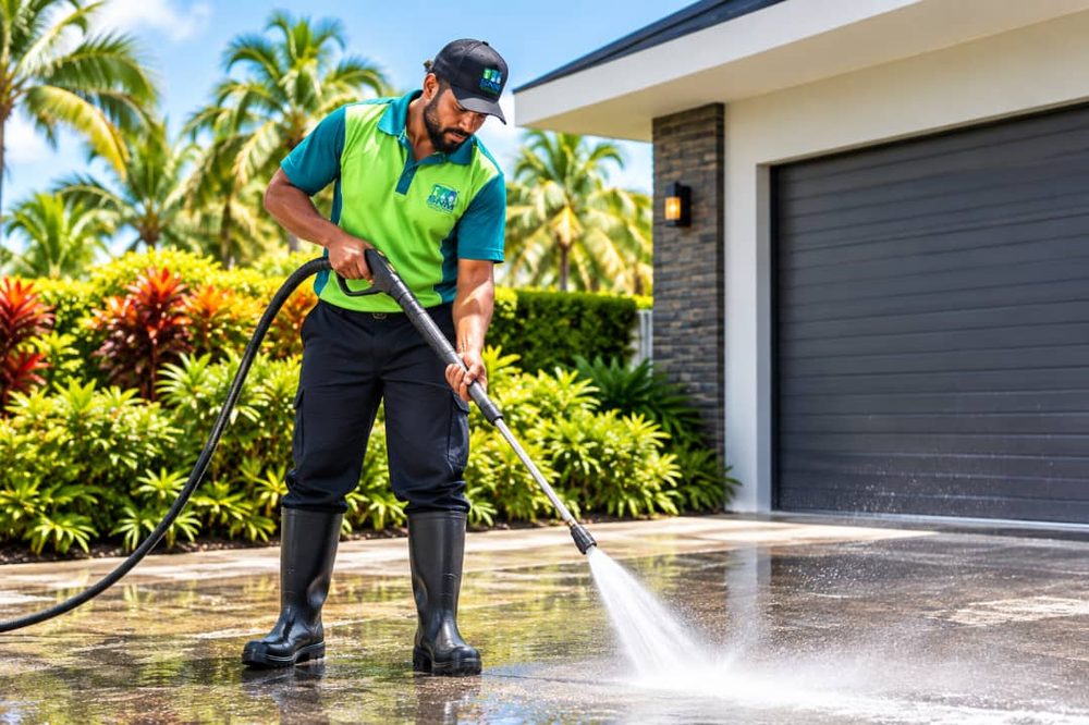 Outdoor pressure washing